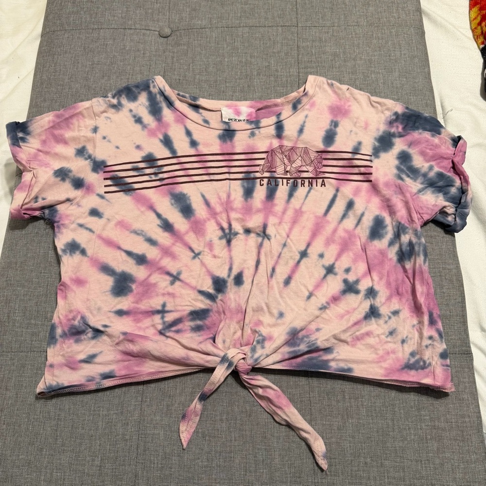 Tie-Dye Crop Top with Knot